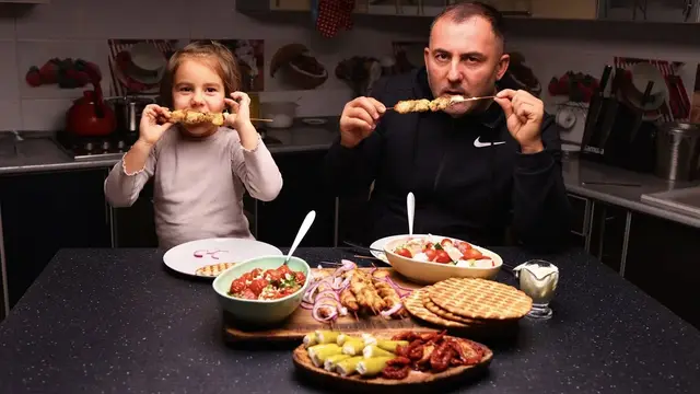 Шашлык из курицы в духовке