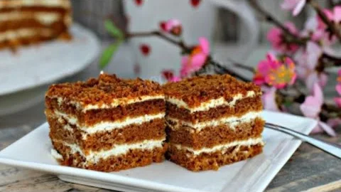 Шоколадный медовик без раскатки коржей