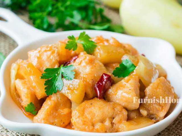 Курица в кисло-сладком соусе с ананасами Курица в кисло-сладком соусе с ананасами