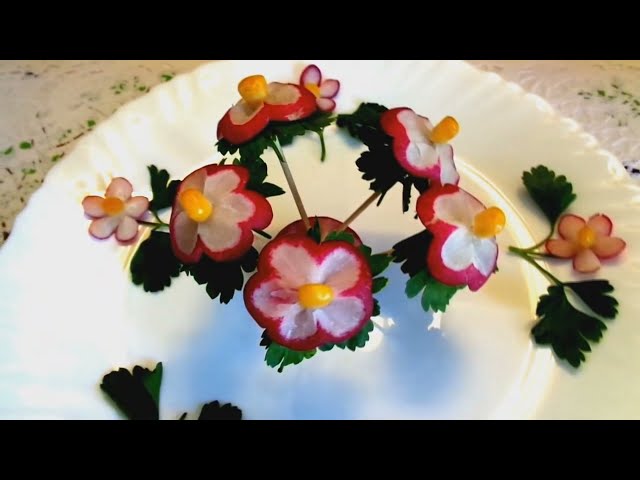 Чудесные Цветочки из Редиса