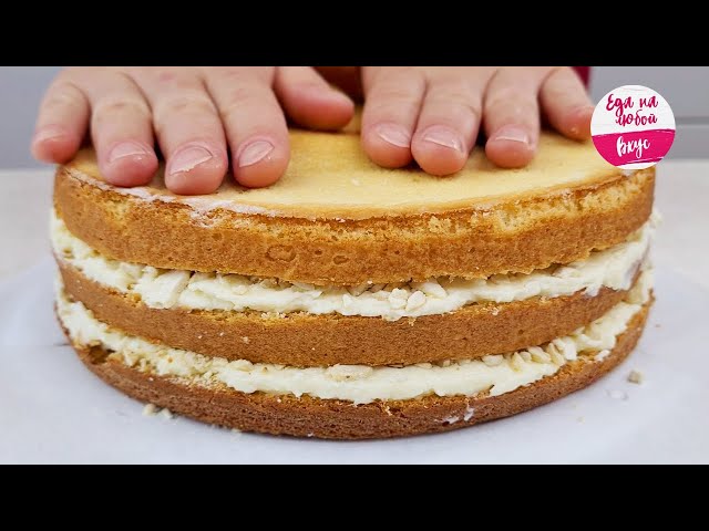 Рецепт крем-чиза: как собрать бисквитный торт с кремом | Bonbon school