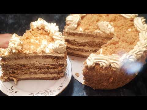 Торт Симфония с изюмом и варёной сгущёнкой