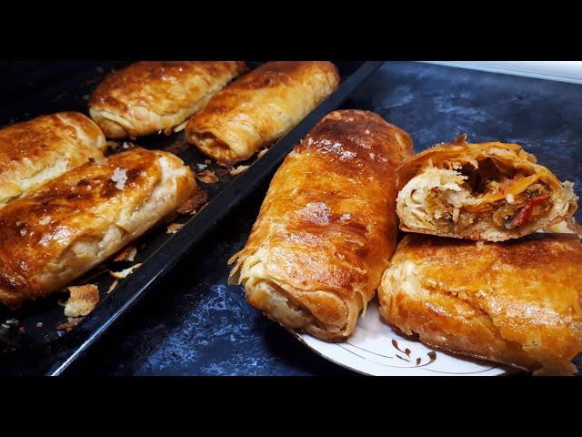 Пирожки с тушёной капустой и морковью