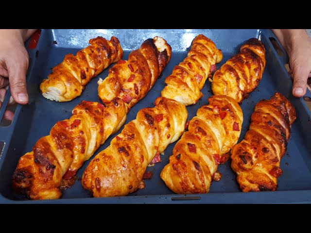 Пирожки с сыром и мясом на кисломолочном тесте