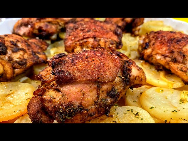 Курица с картошкой в духовке 