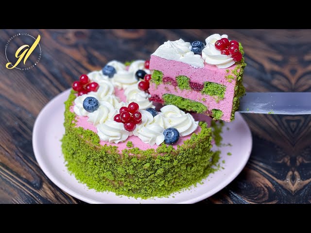 Шпинатный торт без красителей