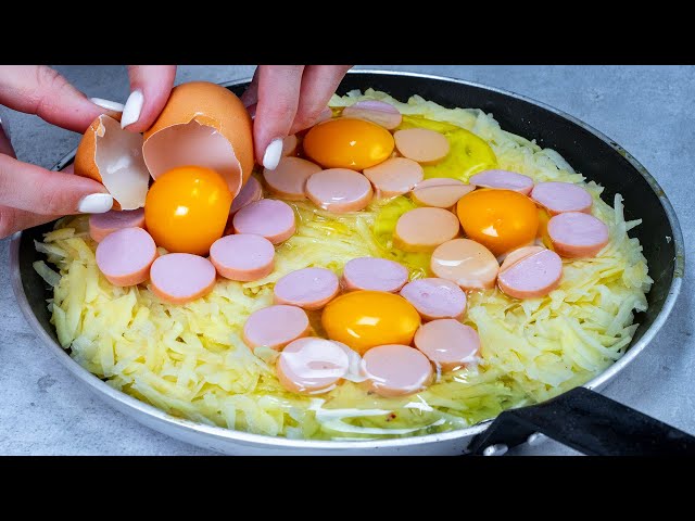Замечательный завтрак из яиц и картошки