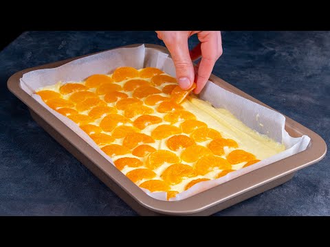 Пирог с мандаринами в духовке 