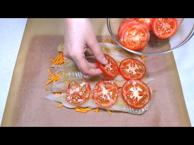 Рыба с овощами в духовке 