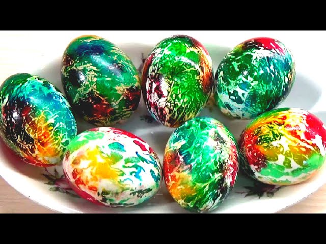 Как очень просто покрасить яйца на Пасху