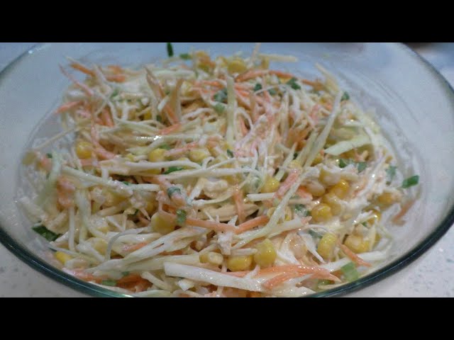 Постный салат из капусты