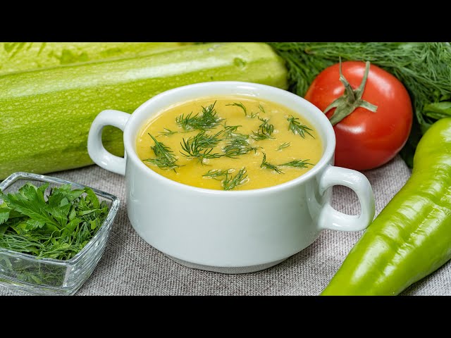 Ароматный суп-пюре из кабачков