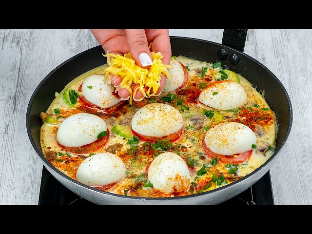 Обед из яиц на сковороде за 15 минут