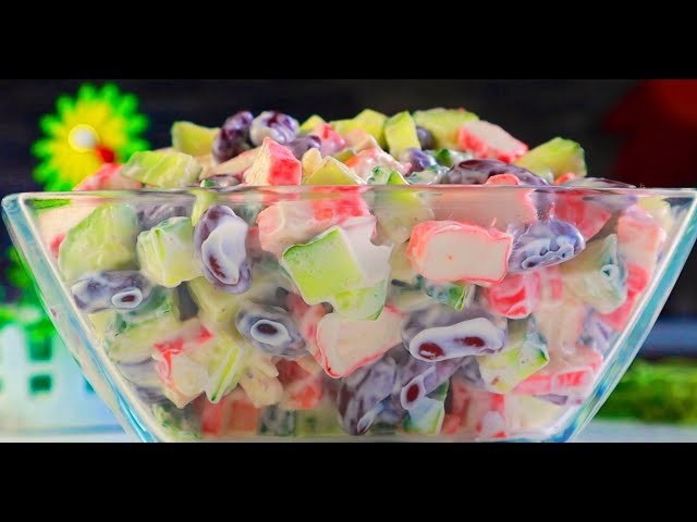 Вкусный крабовый салат за считанные минуты