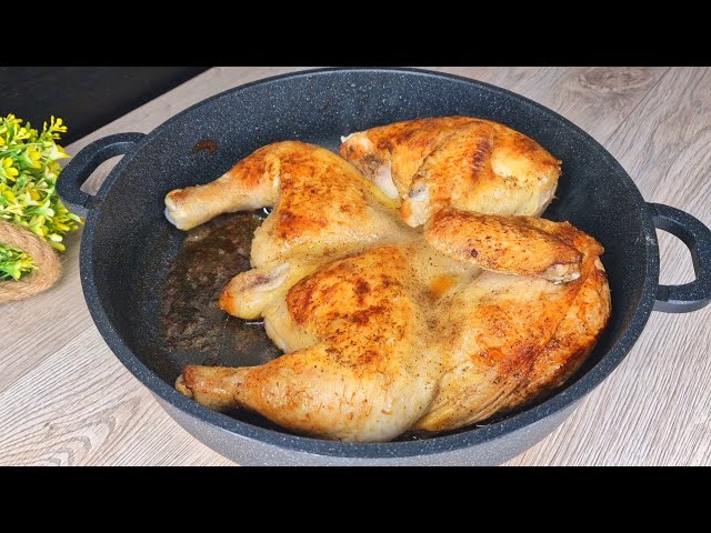 Вкусная курица на сковороде