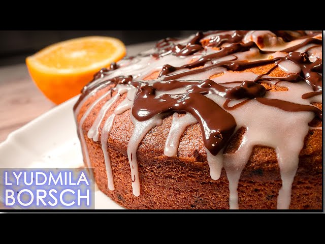 Симпатичный пирог с шоколадом и апельсином