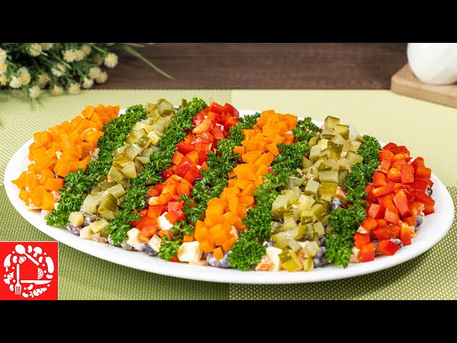 Яркий и простой салат на новогодний стол