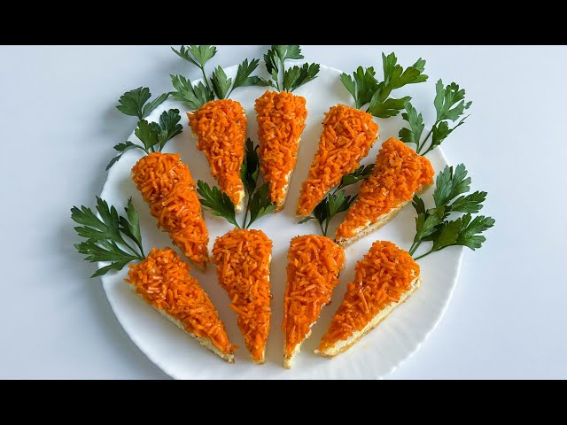 Праздничные бутерброды Морковка