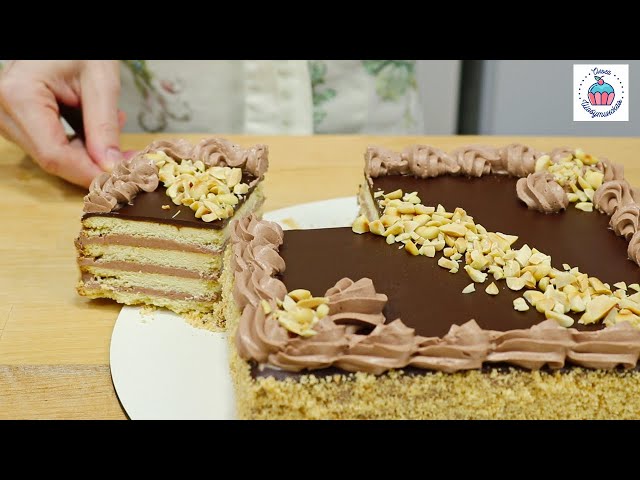 Песочный торт с шоколадным кремом