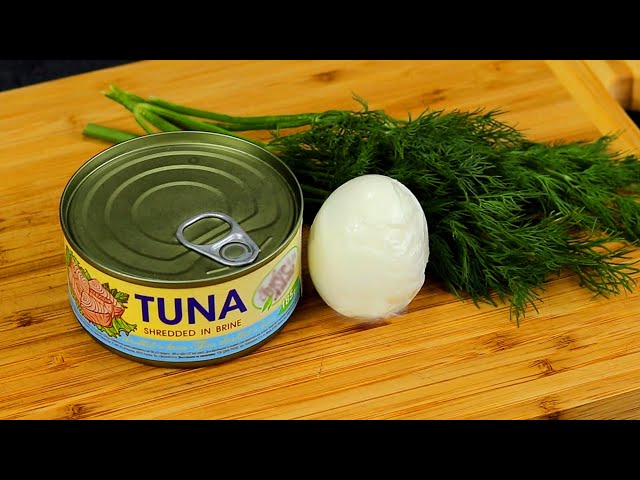 Невероятно вкусный салат с тунцом