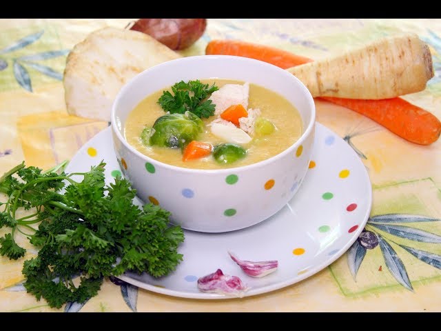 Суп-пюре с брюссельской капустой и овсянкой
