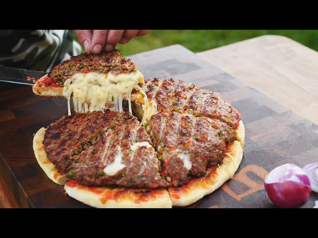 Кебаб пицца на мангале