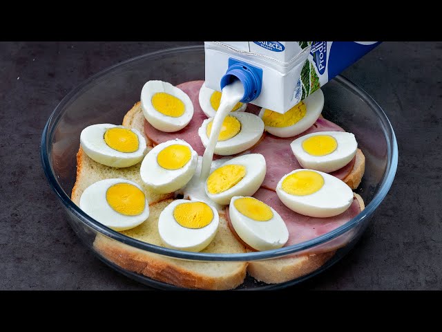 Запеканка из яиц и хлеба