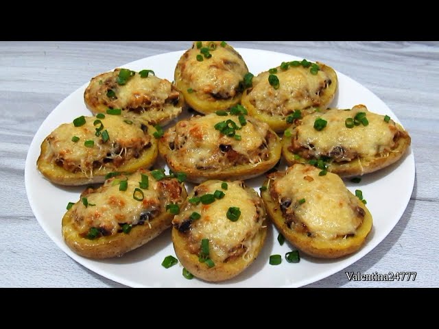 Картошка фаршированная грибами запеченная в духовке
