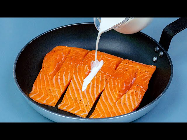 Вкусный лосось на сковороде