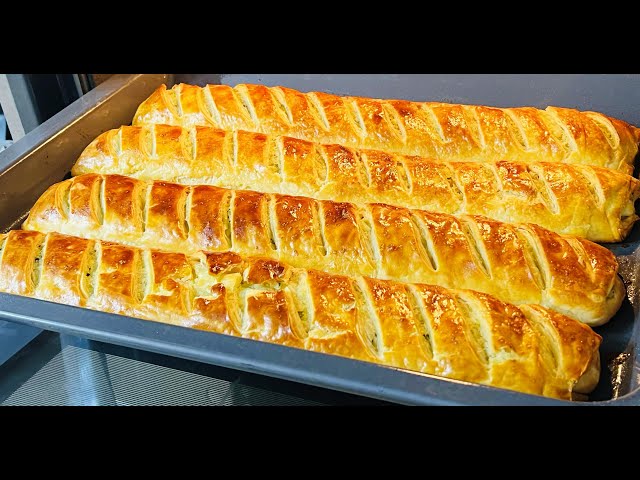 Простой слоёный пирог с картофельной начинкой