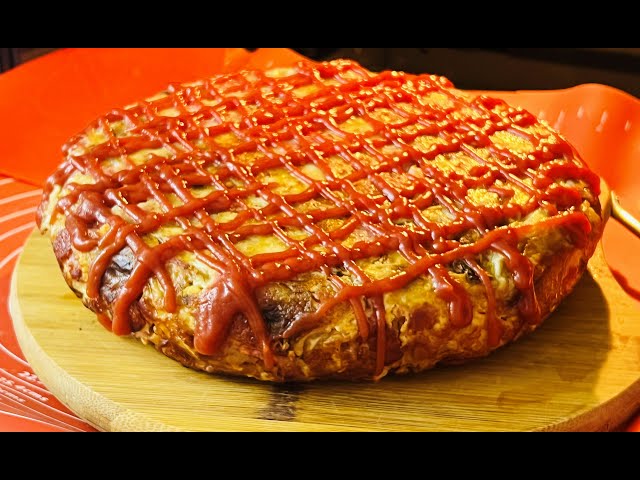 Пирог из лаваша с ветчиной и сыром