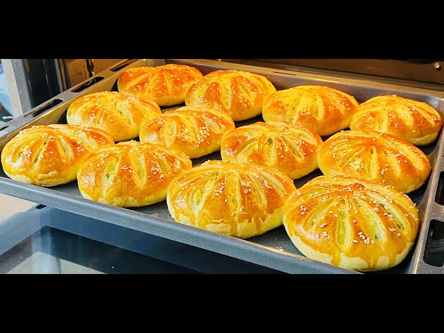 Мягкие булочки с картошкой и зелёным луком