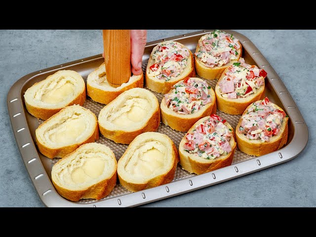 Горячие бутерброды с ветчиной, моцареллой и овощами
