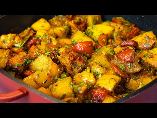 Сытное и ароматное жаркое с мясом и овощами
