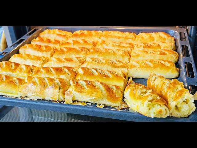 Пирожки с картошкой, сыром и зелёным луком