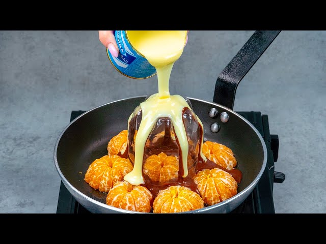 Мандариновый пирог с какао и сгущёнкой