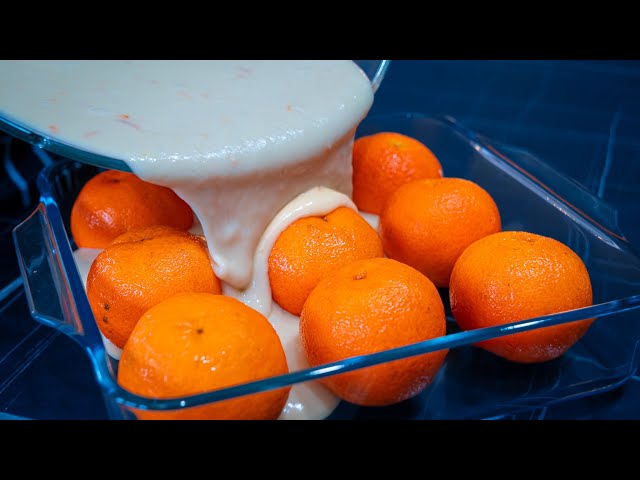 Сочный пирог с мандаринами