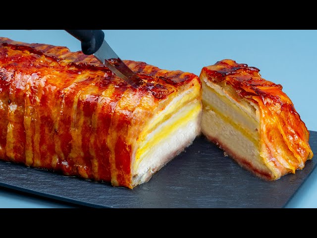 Картофельная запеканка с беконом и сыром