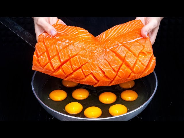 Запечённый лосось с грибным шпинатным соусом и лимонным акцентом