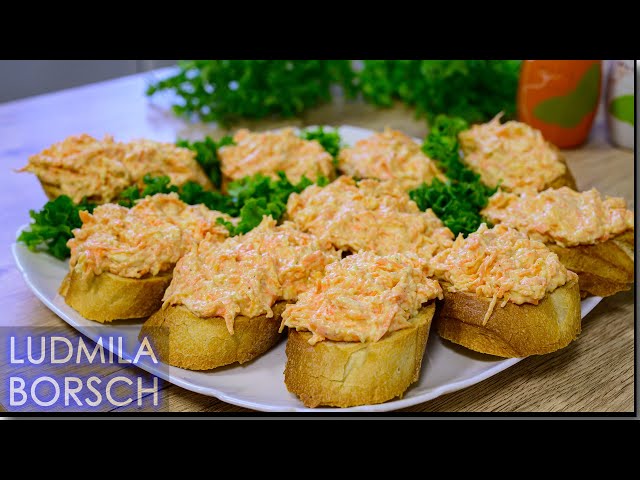 Бутерброды с морковью и плавленым сыром