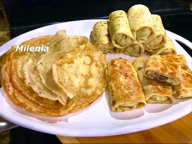 Блинчики с курицей и грибами