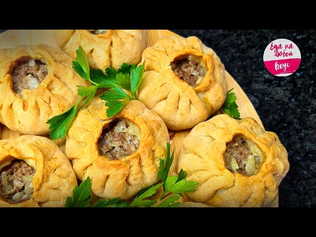 Пирожки с капустой и мясом на кефирном тесте