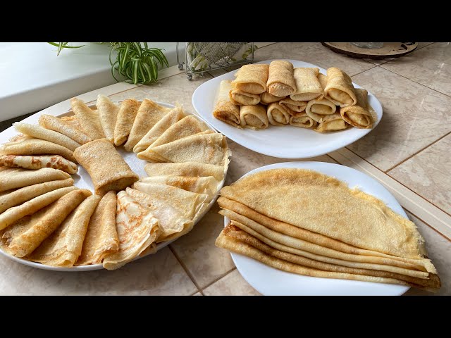 Нежные блины на сметане и молоке