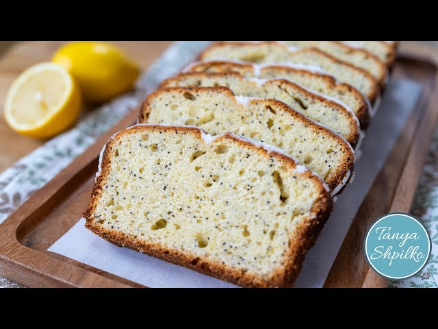 Ароматный лимонный кекс с маком и лимонной глазурью