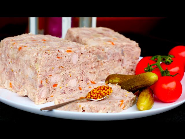 Домашний зельц из трёх видов мяса
