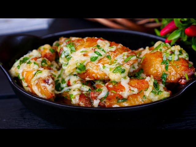 Запечённые крылышки с сырно-чесночной корочкой