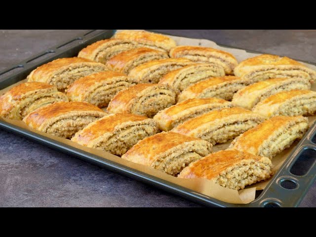 Ароматные булочки с ореховой начинкой