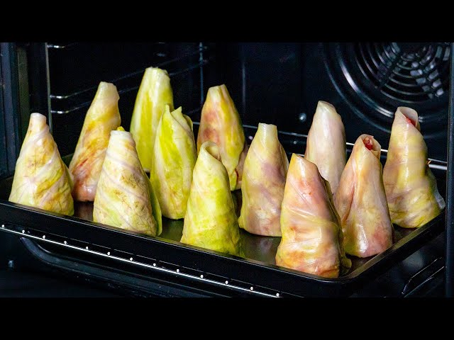 Капустные рулетики с фаршем, сыром и овощами
