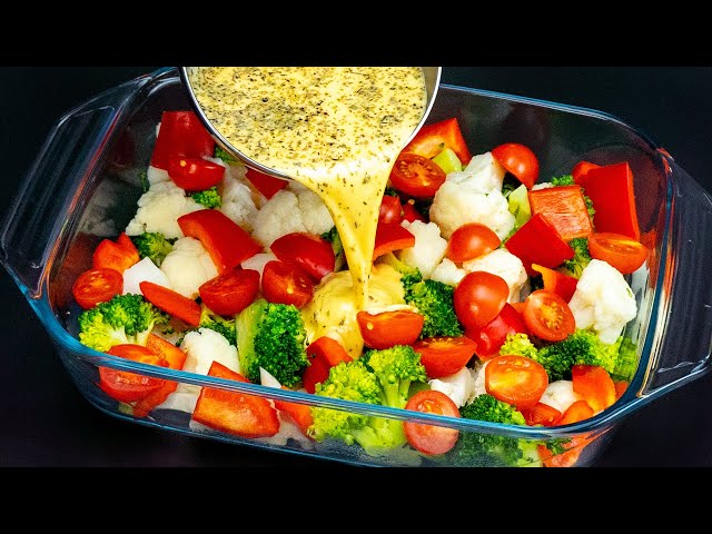 Овощная запеканка с брокколи и цветной капустой