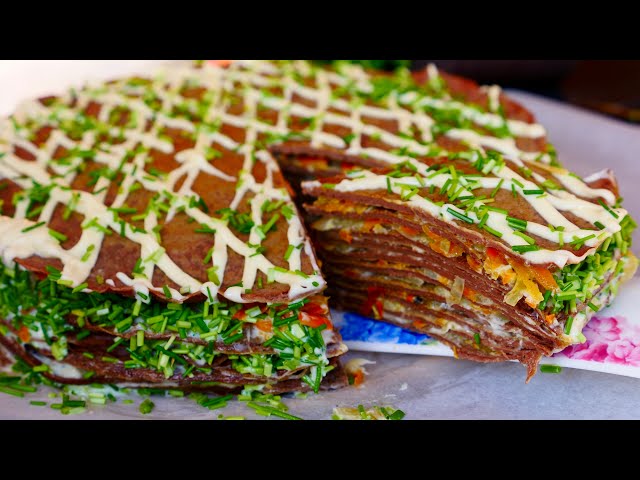 Печёночный торт из куриной печени